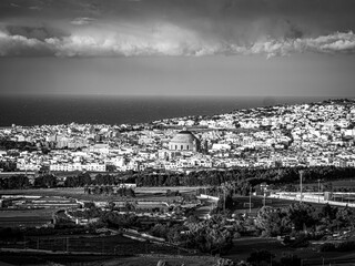 Amazing view over Mosta and Valletta from Mdina