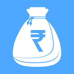 Money bag icon for Indian Rupee EPS10
