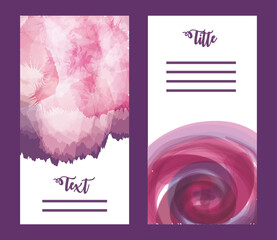 watercolor violet paint handmade trendy image banners