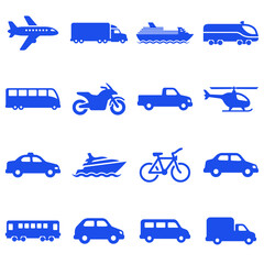 vector icon set for Transportation