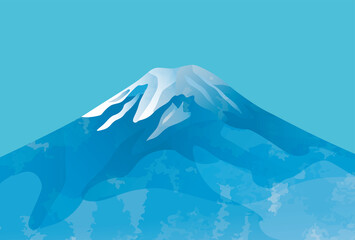 和風　富士山の日本風イラスト