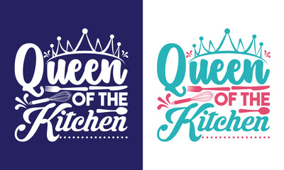 Queen Of The Kitchen SVG Cut File | Kitchen Decoration SVG | Tshirt Design | Quote Design Svg