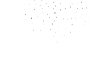 Light Black vector backdrop with music notes.