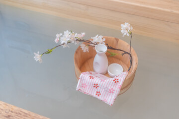ひのき風呂　温泉　bath Japanese style
