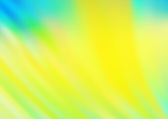 Light Blue, Yellow vector pattern with curved circles. Shining crooked illustration in marble style. Brand new design for your ads, poster, banner.