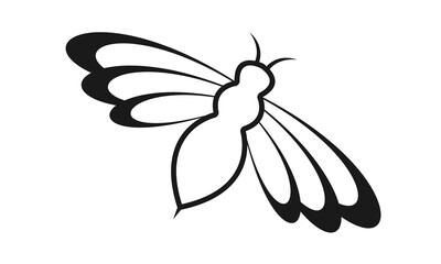 Bee illustration vector icon