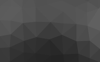 Dark Silver, Gray vector low poly layout. An elegant bright illustration with gradient. Template for your brand book.