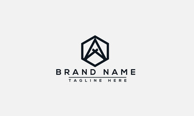 A Letter Logo Design Template Vector
