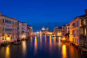 Naklejka premium Grand Canal and Basilica Santa Maria della Salute in Venice, Italy