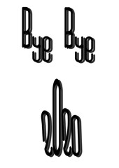 Illustration saying 'Bye bye to year 2020' with the form o a hand putting one finger up