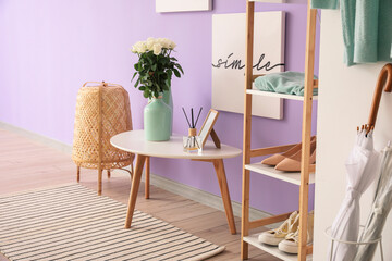 Stylish interior of modern hallway