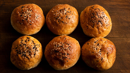 Fresh sesame bun. Crispy bread. Perfect bread for Breakfast. The bun for the Burger.