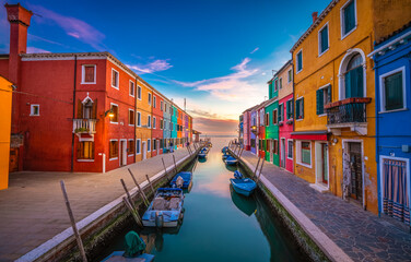 Colorful Burano island at sunset  © Pawel Pajor