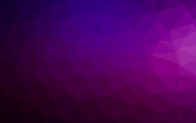 Dark Purple vector polygon abstract backdrop. Brand new colorful illustration in with gradient. Elegant pattern for a brand book.