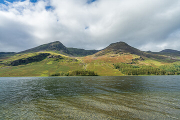 Buttermere lake near High Stile summit in Lake Disrtict. Cumbria. England