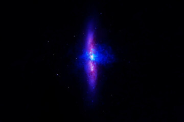 Spiral of the blue galaxy. Elements of this image were furnished by NASA.