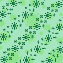 Background pattern virus and health concept vector green