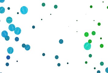 Light blue, green vector backdrop with dots.