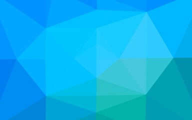Light Blue, Green vector abstract mosaic background. A completely new color illustration in a vague style. The best triangular design for your business.
