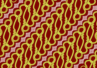 Batik Parang in its development. This motif is one of the oldest batik motifs in Indonesia. Draw a diagonal line from high to low interwoven diagonally to symbolize continuity