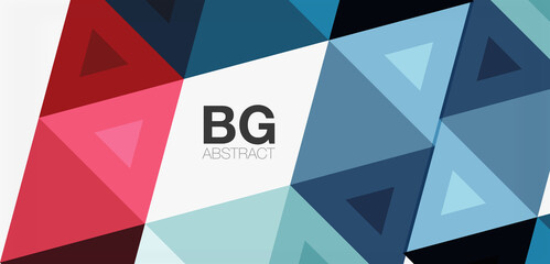 Fototapeta premium Mosaic triangle pattern abstract background for cover, banner, flyer and poster and other template