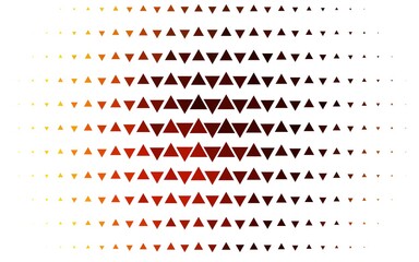 Light Yellow, Orange vector background with triangles. Illustration with set of colorful triangles. Pattern for commercials.
