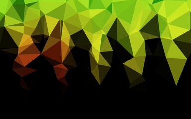 Light Green, Red vector abstract polygonal cover. Creative illustration in halftone style with gradient. Polygonal design for your web site.