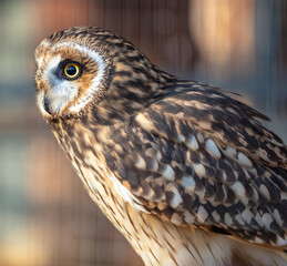 Close up portrait of an owl