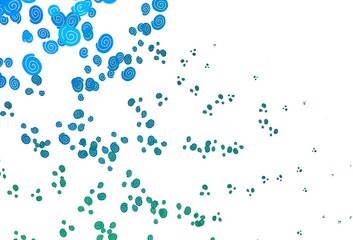 Light Blue, Green vector background with abstract lines.