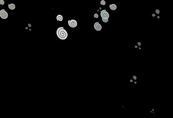 Dark Black vector template with lines, ovals.