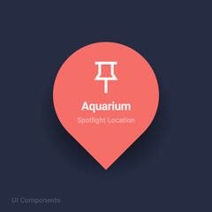 Obraz premium pin map spotlight location vector Icon 