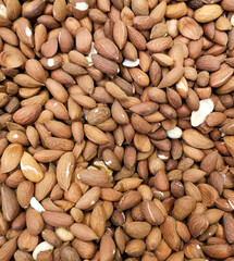 Close up of almond nuts as abstract background.