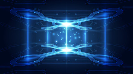Vector Abstract futuristic technology background concept, Illustration high digital