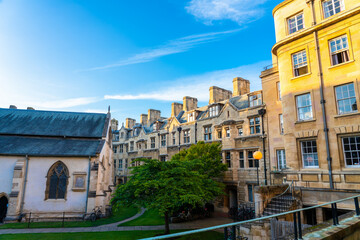 Fototapeta na wymiar Cambridge architecture in the morning, England 