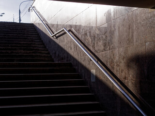 empty underground passage in the subway