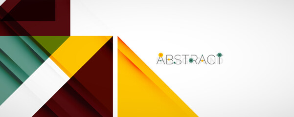 Set of vector triangle geometric backgrounds. Vector illustration for covers, banners, flyers and posters and other designs