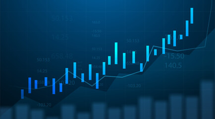 Stock and Graph design background. Business graph banner design eps10 vector. Illustration.