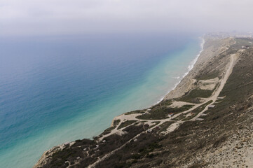 view of the black sea from the cliff