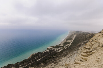 view of the black sea from the cliff