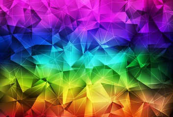 Obraz premium Dark Multicolor vector background with polygonal style.