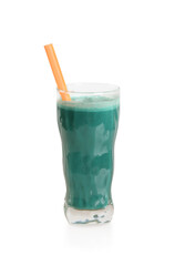 Glass of healthy fruit smoothie juice