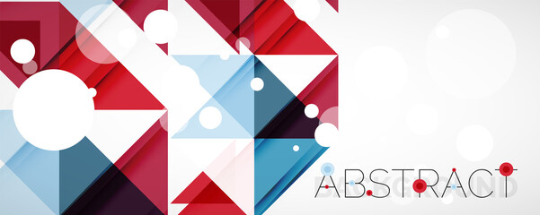 Set of vector triangle geometric backgrounds. Vector illustration for covers, banners, flyers and posters and other designs