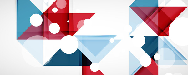 Set of vector triangle geometric backgrounds. Vector illustration for covers, banners, flyers and posters and other designs