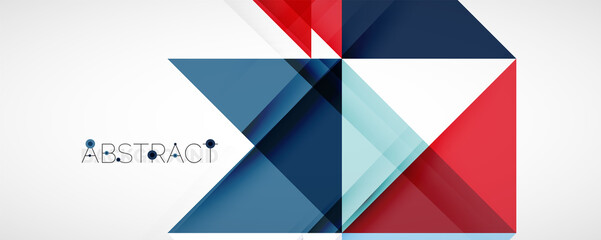 Geometric abstract background. Techno color triangle shapes. Vector illustration for covers, banners, flyers and posters and other designs