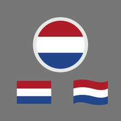 vector illustration of netherlands flag sign symbol. netherlands flag vector. netherlands national flag.