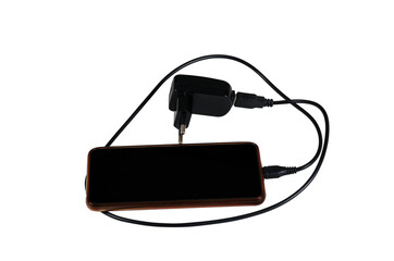 Phone charger cord with plug and plug
