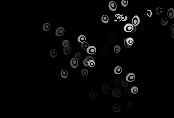 Dark Silver, Gray vector pattern with spheres.
