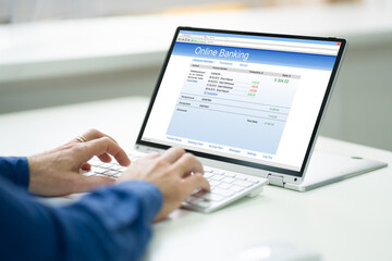 Online Bank Account Statement On Screen