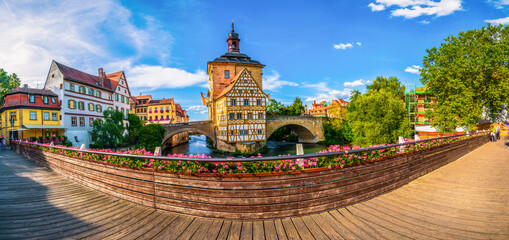 Panorama of old town of Bamberg, Bavaria, Germany