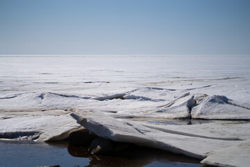 ice floes and the sky in winter © олег юлов